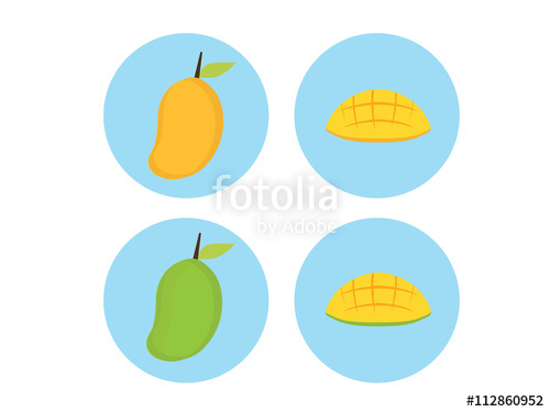 500x375 Mango In Flat Style Mango Vector Logo Mango Icon Isolated
