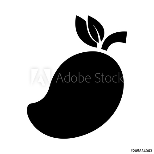 free download mango clipart bw