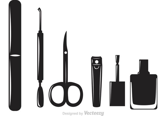 700x490 Black Manicure Pedicure Icons