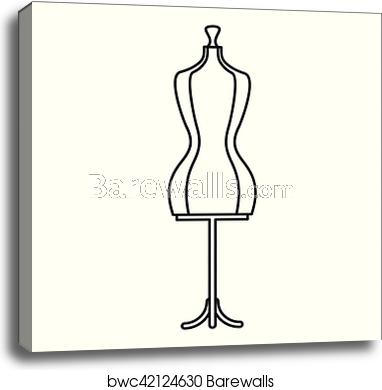 382x390 Mannequn, Outline Style, Canvas Print Barewalls Posters