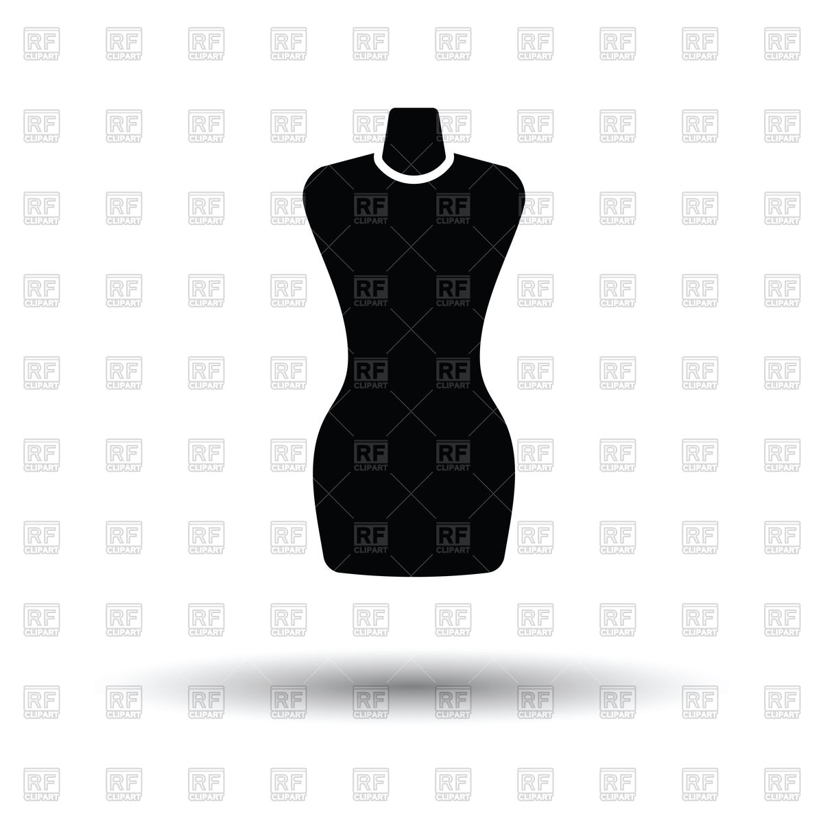 1200x1200 Tailor Mannequn On White Background Vector Image Of Objects
