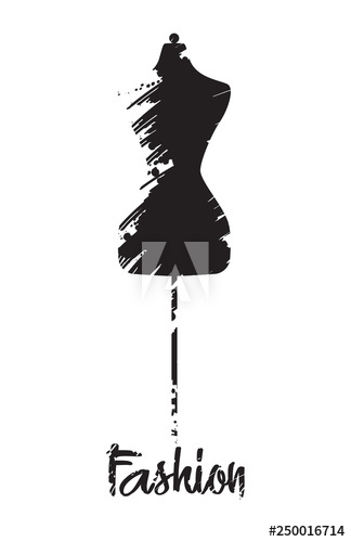 324x500 Fashion Mannequn Stylized Silhouette On White Background