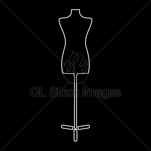 500x500 Fashion Stand, Female Torso Mannequn Gl Stock Images