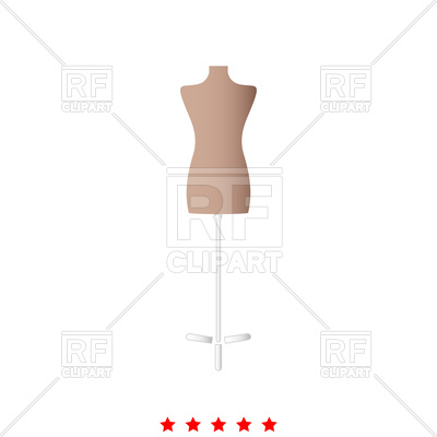 400x400 Female Torso Mannequn Vector Image Of Icons And Emblems
