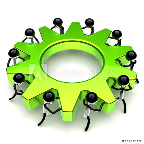 500x500 Gear Wheel Teamwork, Cogwheel Business Process Partnership