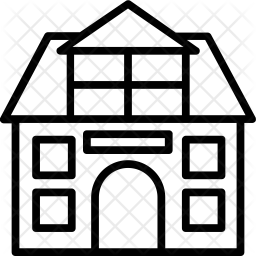 Mansion Icon Of Line Style 256x256 Mansion Icon Of Line Style