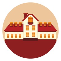 200x200 Icon Icons Building Buildings House Houses Home Homes Circle