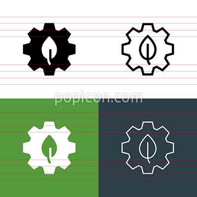 400x400 Green Manufacturing Icon Set