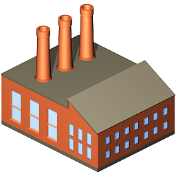 256x256 Manufacturing Plant Icon Images