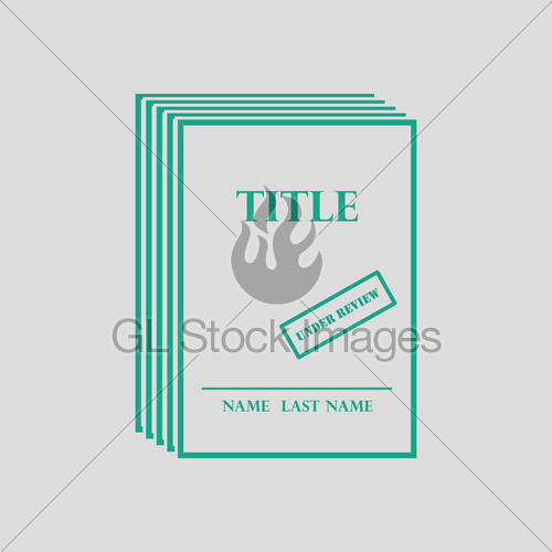 500x500 Manuscript Under Review Icon Gl Stock Images