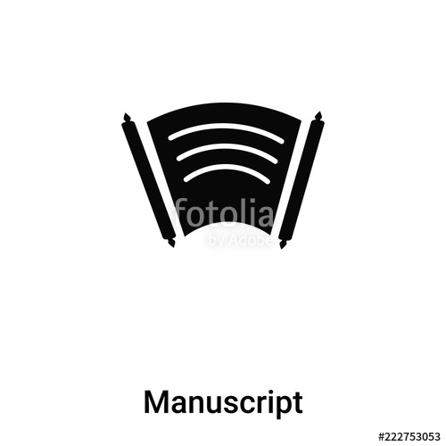 500x500 Manuscript Icon Vector Isolated On White Background, Logo Concept