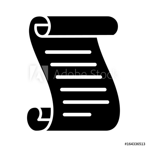 500x500 Old Manuscript Parchment Paper With Text Flat Vector Icon