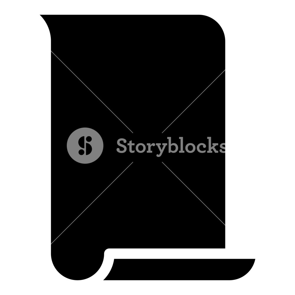 1000x1000 Papyrus Paper Parchment Paper Manuscript Icon Black Color Vector