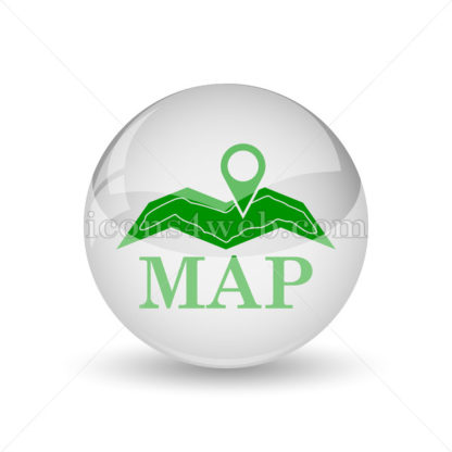 416x416 Map Glossy Icon Map Glossy Button