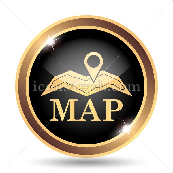 600x600 Map Gold Icon Golden Icons
