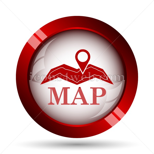 600x600 Map Website Icon High Quality Web Button