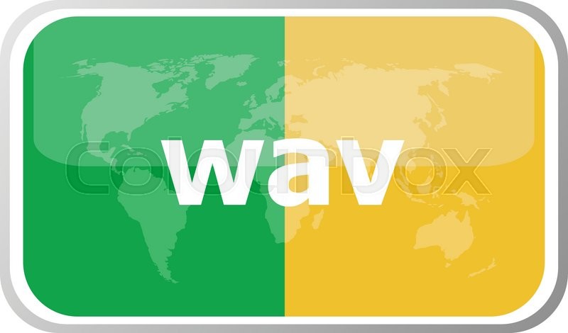 800x470 Wav Word On Vector Web Button Icon Stock Vector Colourbox