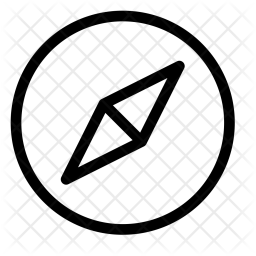 256x256 Map, Compass, Direction, Navigation, Travel Icon Of Line Style