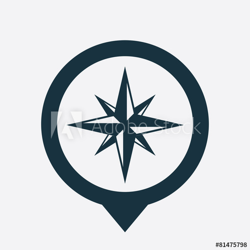 500x500 Compass Icon Map Pin