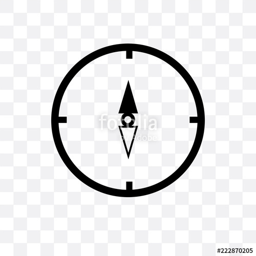500x500 Map And Compass Orientation Tools Icon Isolated On Transparent