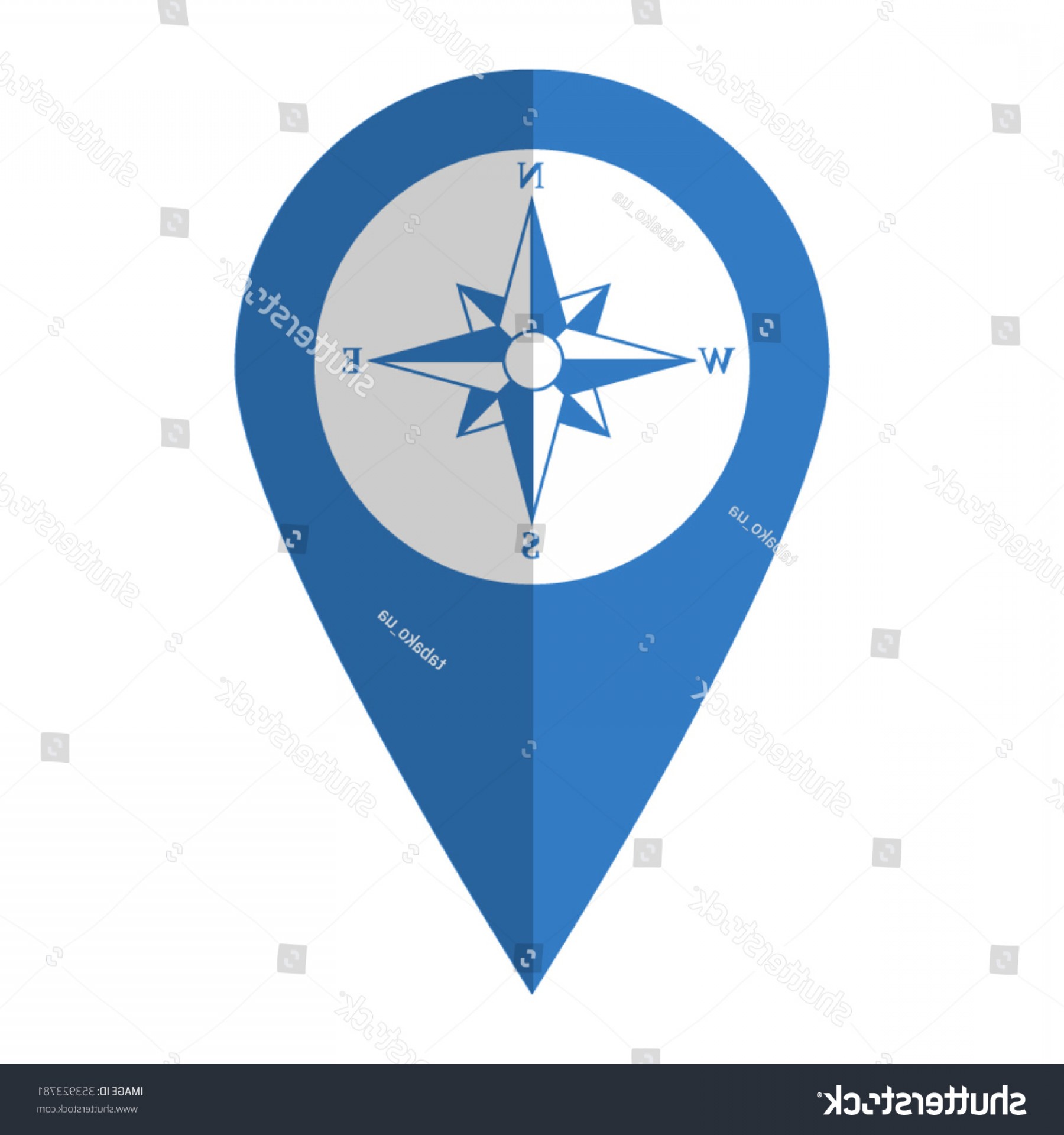 1800x1920 Compass Vector Icon Blue Map Pointer Hoodamathrun