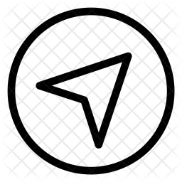 256x256 Map, Location, Direction, Position, Place Icon Of Line Style