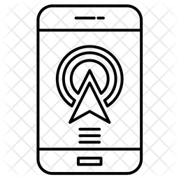 256x256 Map Direction Icon Of Line Style