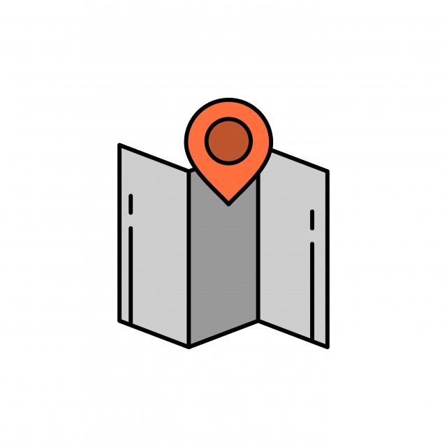 640x640 Map Direction Location Navigation Pointer Flat Color Icon, Arrow