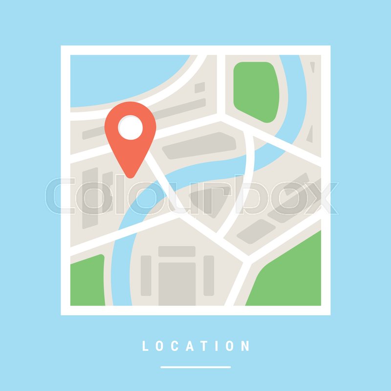 800x800 Location Map Flat Design Vector Icon Stock Vector Colourbox