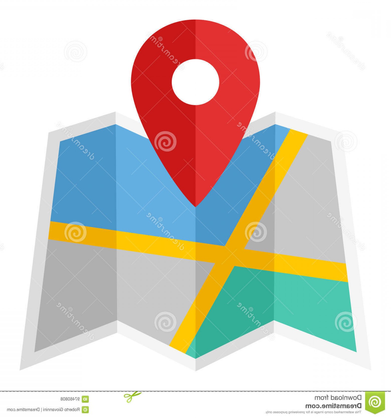 1560x1668 Stock Illustration Map Location Marker Flat Icon White Generic
