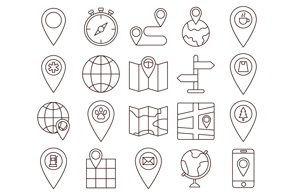 1160x772 Free Map Icon Set Free Graphics, Icons