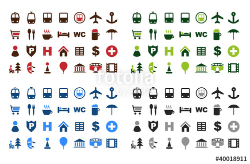 500x329 Map Icons Set Stock Image And Royalty Free Vector