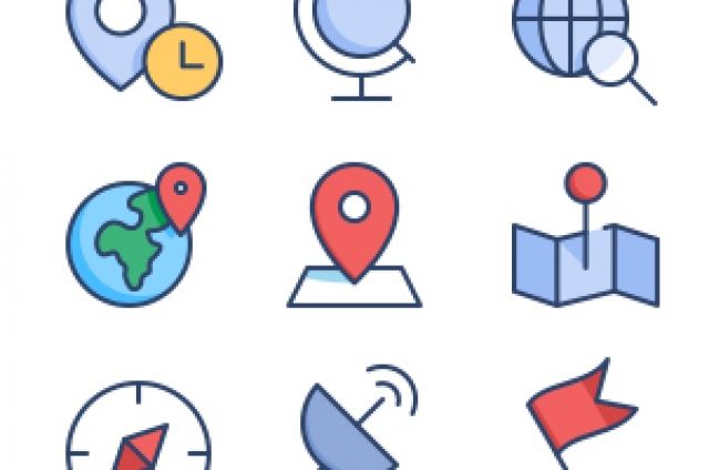 640x424 This Is The Location And Maps Icon Set Of Our Series The Color