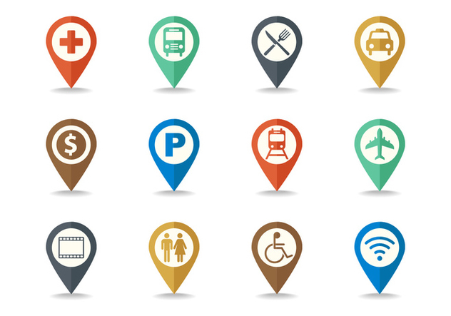 632x443 Free Map Legend And Sign Icon Set Vector Free Vector Download