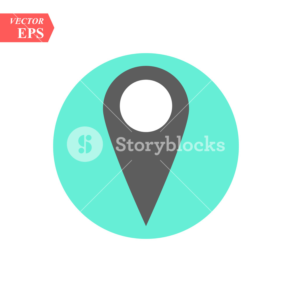 1000x1000 Point Map Location Icon Vector Logo Template Royalty Free