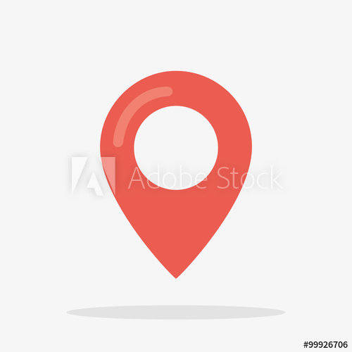 500x500 Map Marker Icon In Vector, Red Point