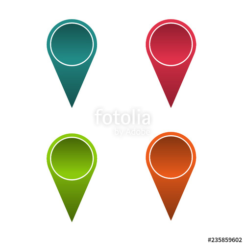 500x500 Map Marker Icon, Vector Pin Location In Green, Gps Icon, Stock