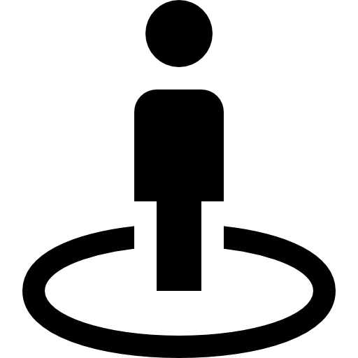 512x512 Map Marker With A Person Shape