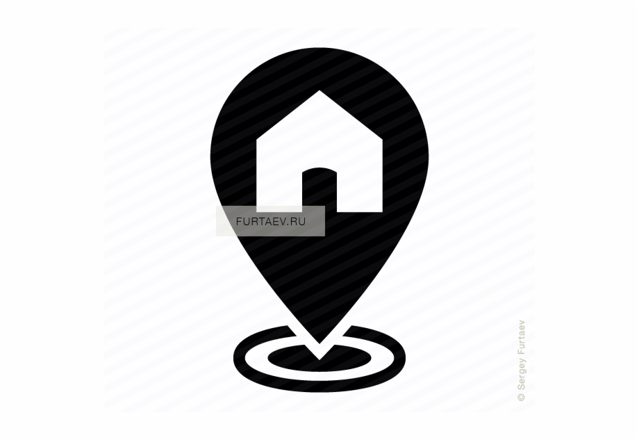 920x633 Vector Icon Of House On Map Marker