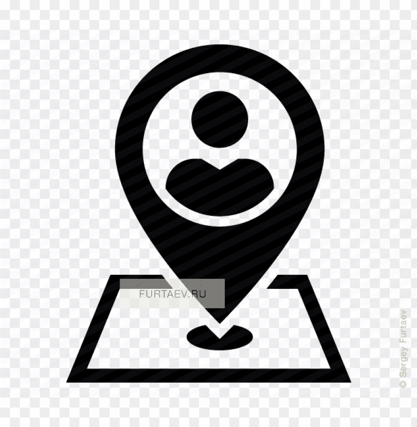840x859 Vector Icon Of Person On Map Marker