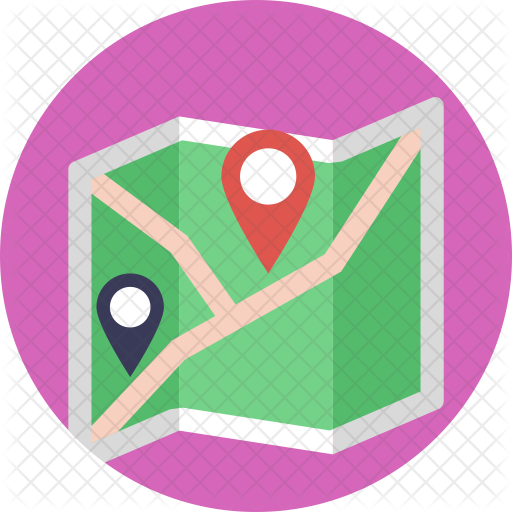 512x512 Map Navigation Icon Of Flat Style