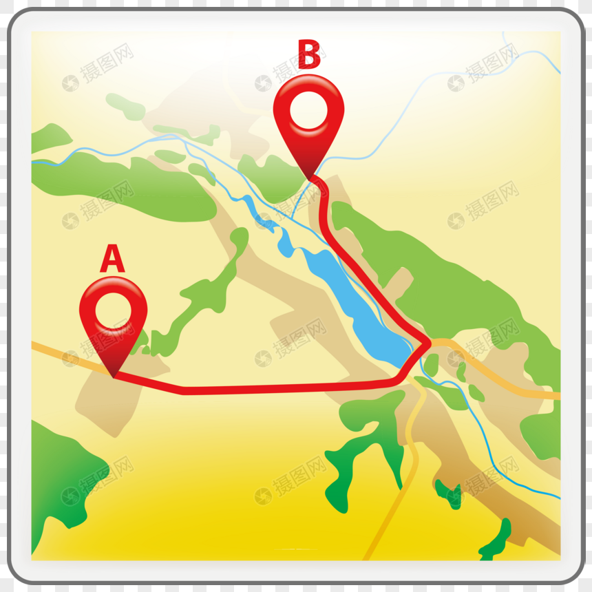 860x860 Map Positioning And Navigation Icon Design Vector Material Png