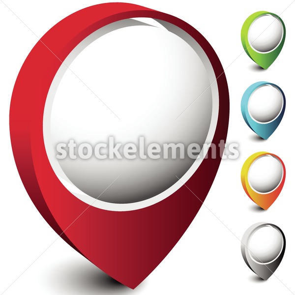 600x600 Map Marker, Map Pn In Colors