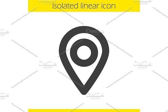 580x386 Pinpoint Linear Icon Vector Map