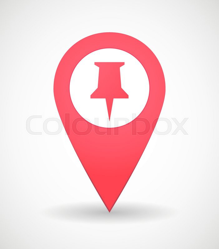 701x800 Illustration Of A Map Mark Icon With A Stock Vector Colourbox