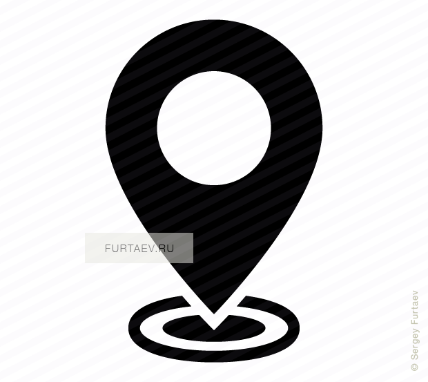 620x553 Map Pointer Vector Icon