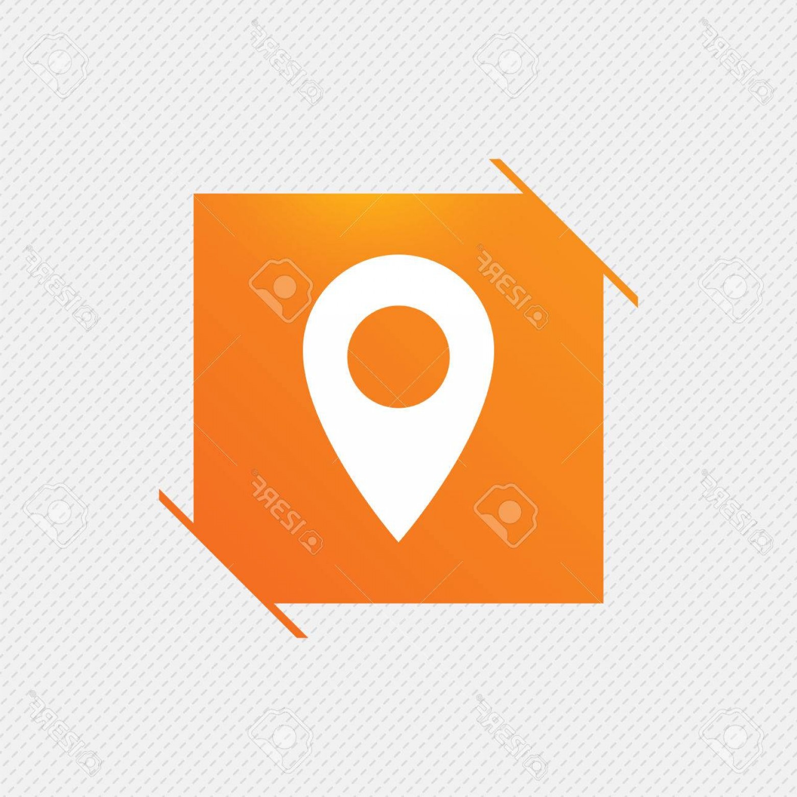 1560x1560 Photostock Vector Map Pointer Icon Gps Location Symbol Orange