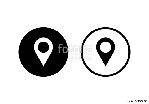 500x350 Pn Vector Location Icon Map Pointer Icon Stock Image