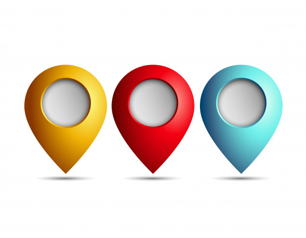 626x486 Three Map Pointer Icon Vector Premium Download