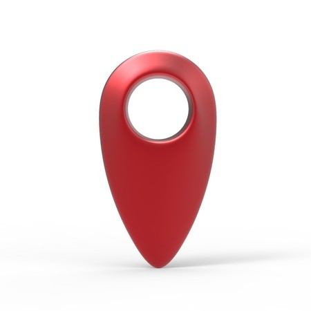 450x450 Rendering Red Map Pointer Icon Isolated With White Royalty